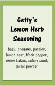 Homemade Lemon Herb Seasoning Ingredients