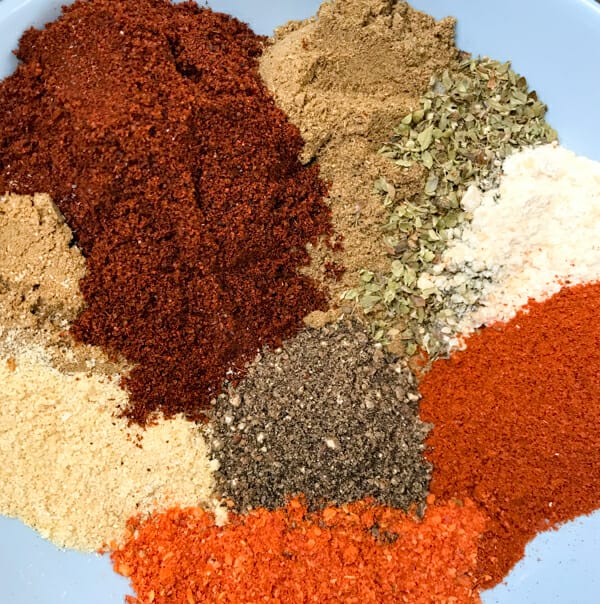 spices in bowl for taco seasoning
