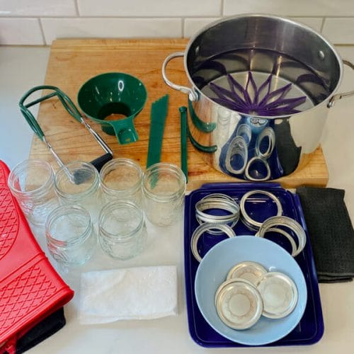 canning equipment on counter