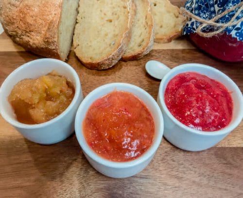 three kinds of jam
