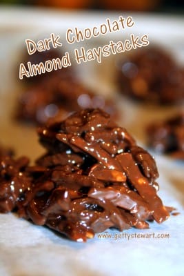 Dark chocolate almond haystacks