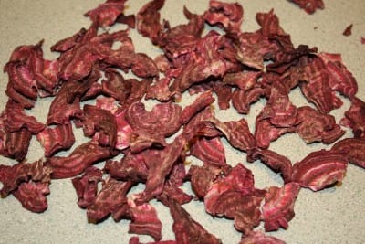 dried beet chips
