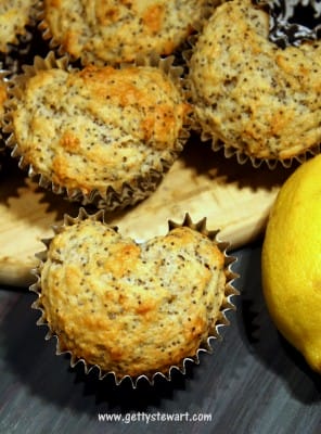 lemon poppy seed muffins hearts