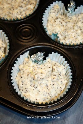 tin foil in muffin tray