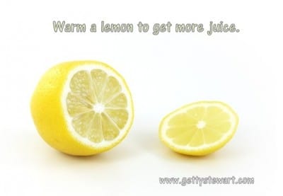 warm a lemon