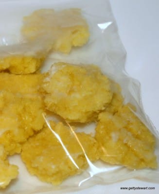 frozen measured ginger patties