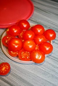 Time Saving Tip – How to Cut Multiple Grape Tomatoes