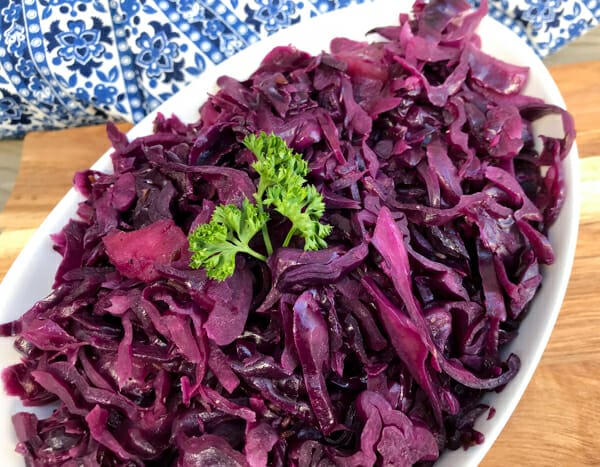sauteed red cabbage w
