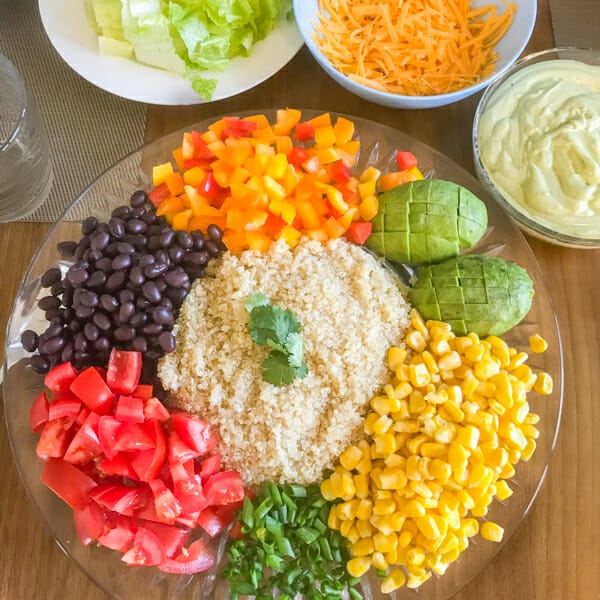 quinoa salad platter