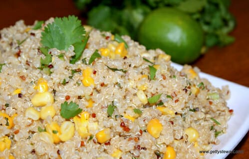 corn and lime quinoa