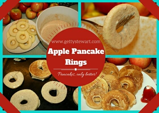 apple pancake rings collage