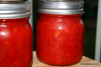 strawberry rhubarb freezer jam