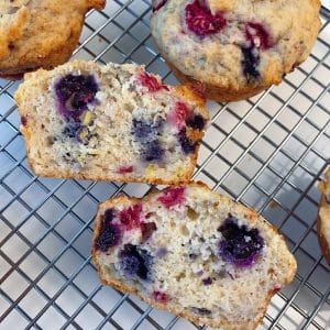Berry Lemon Muffins – For Fresh or Frozen Berries