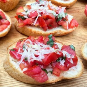 How to Make Bruschetta withTomatoes, Basil and Parmesan
