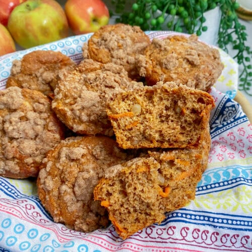 carrot and applesauce muffin inside