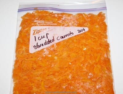 premeasured shredded carrots