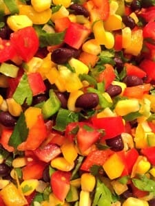 Southwestern Bean and Pepper Salsa or Salad