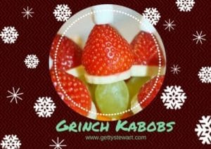 Grinch Kabobs – Healthy Party Treats