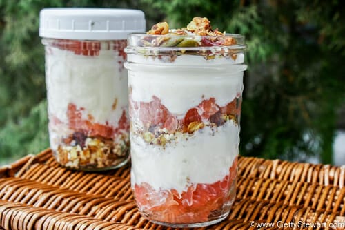 Healthy Snack idea yogurt and fruit