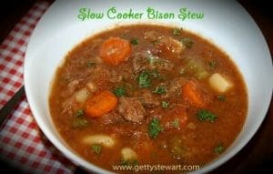 Warm up with Slow Cooker Bison Stew