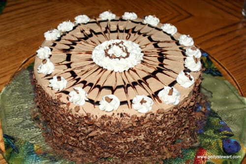 choco whip cream cake