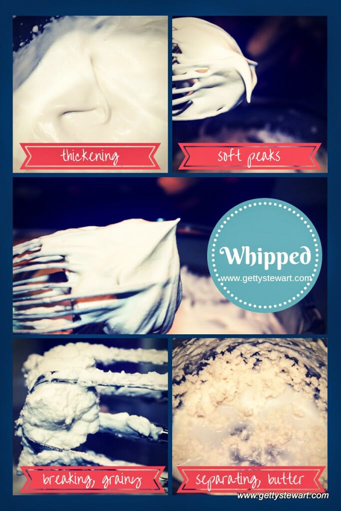 whipped cream stages