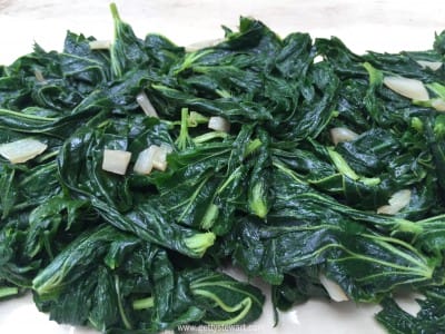 sauteed nettle with garlic - watermarked