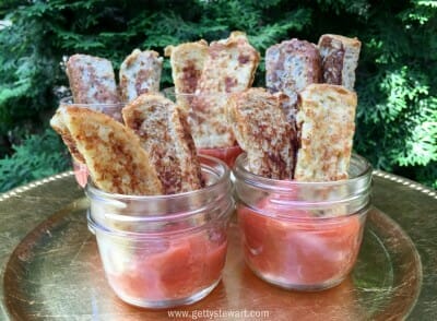 rhubarb and french toast fingers