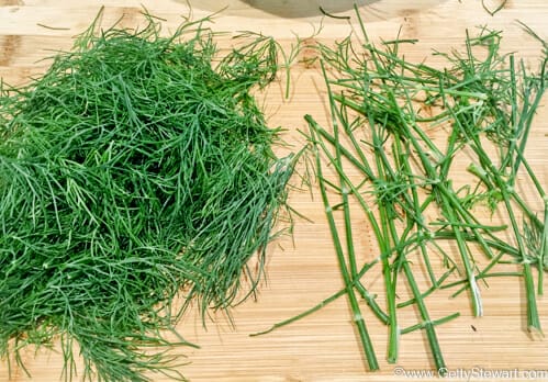 strip dill from stems