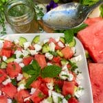 watermelon salad with dressing