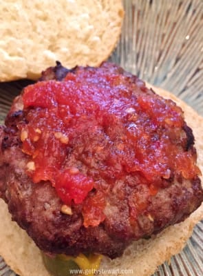 hamburger with tomato jam - watermarked