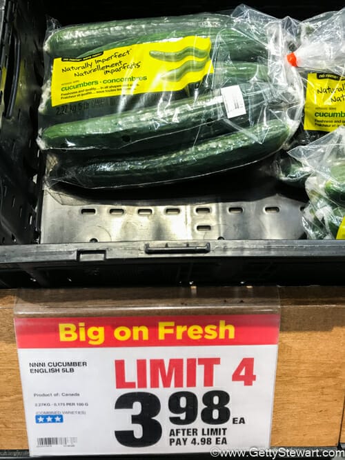 cucumber prices