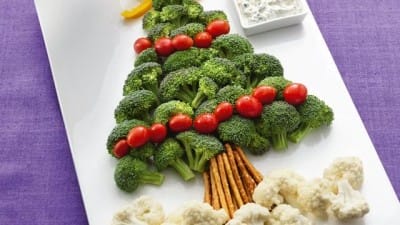 christmas tree veggie tray