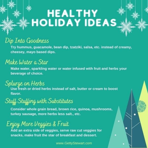 list of healthy holiday food ideas