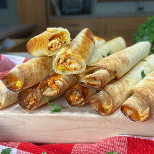Chicken Taquitos with Salsa - Easy Freezer Meal Idea