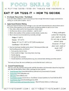 Eat It or Toss It – How to decide if food is safe to eat?