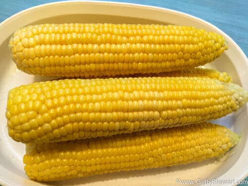 microwaved corn on the cob