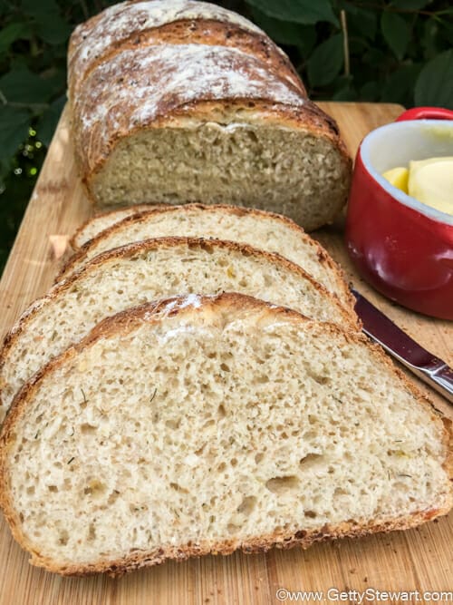 sliced cottage cheese bread l