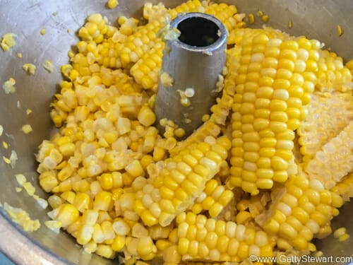 large bits of corn tube pan