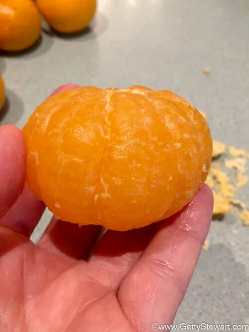pith removed from mandarin