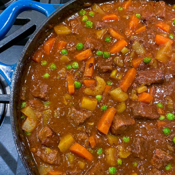 beef stew with peas