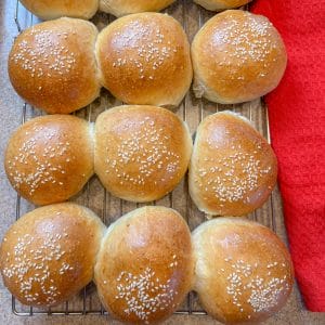Homemade Hamburger Buns – 50% Whole Wheat