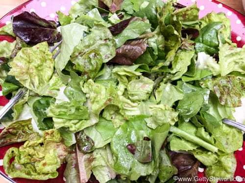 dress greens for roasted beet salad
