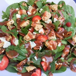 Strawberry Spinach Salad with Balsamic Dressing