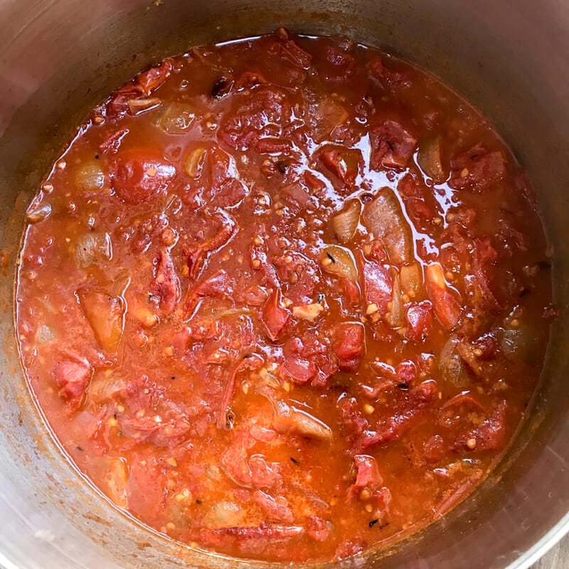 tomato soup before puree
