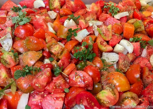 prep roasted tomatoes
