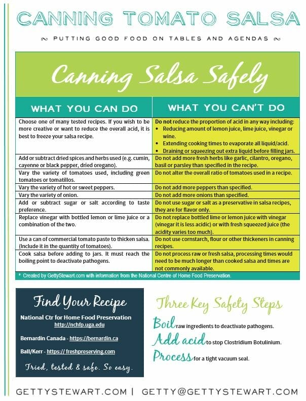 How to can salsa safely