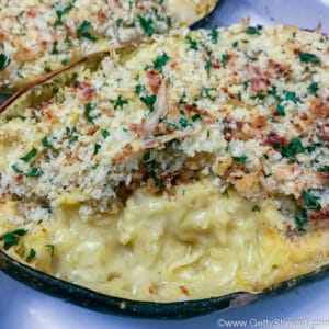 Easy Spaghetti Squash Mac and Cheese (in the Shell)