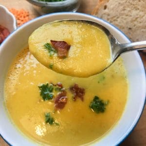 Lentil Soup with Bacon – Chunky or Pureed