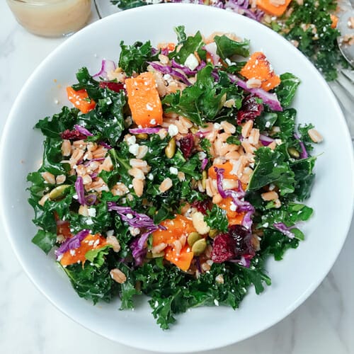 Kale, Butternut Squash and Farro Salad – A Full Meal You’ll Love